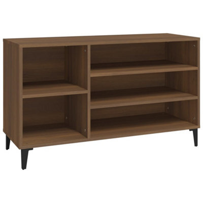 Berkfield Elegant Shoe Cabinet Brown Oak 102X36X60 Cm Engineered Wood - image 1