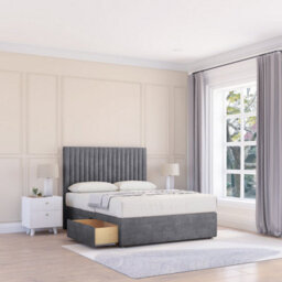"Sloomy 5Ft Manhattan Divan Bed Base Armour Coinston ,2 Drawers & 26"" Struts Headboard - King" - thumbnail 1