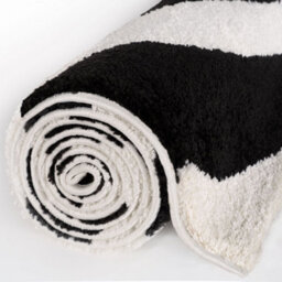 The Rugs Joli Black And White Wavy Rug Soft Dense Pile Easy To Clean And Pet Friendly For Living Rooms And Bedrooms - thumbnail 7