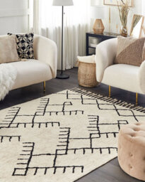 Beliani Rug Erler Light Beige 160 X 230 Cm Cotton - thumbnail 2