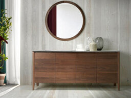 Angel Cerda Walnut Sideboard With Porcelain Marble Top - thumbnail 2