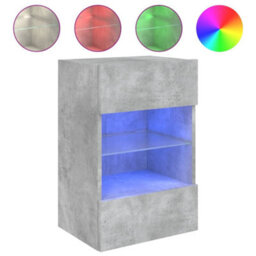 Walplus Tv Wall Cabinets With Led Lights 2 Pcs Concrete Grey 40X30X60.5 Cm - thumbnail 6