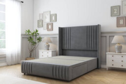 "Sloomy Camden Armour Coniston Divan Bed Base 2 Drawers Foot-End-54"" Wingback Headboard12""-Footboard 5' King" - thumbnail 1
