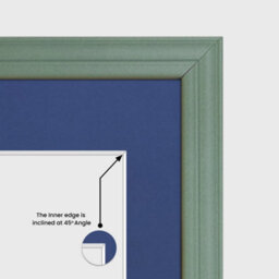 AK Frames 12X12 Green Classic Multi Photo Frame With Blue Mount - Holds 4 Apertures (4X) 6X4 Photos - thumbnail 7