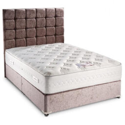 Divan Base Direct Sophia Briar-Rose Pandora 2000 Pocket Sprung Memory Foam Bed Set 2Ft6 Small Single 2 Drawers Side - Plush Velvet Pink - thumbnail 2