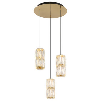 Luminosa Lighting Luminosa Stefanie Cluster Pendant Ceiling Light Antique Gold Led 3000K - image 1