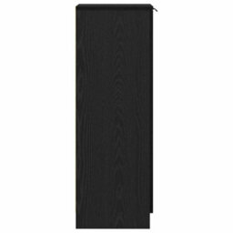 Vidaxl Shoe Cabinet Black Oak 29.5 X 35 X 101 Cm Engineered Wood - thumbnail 7