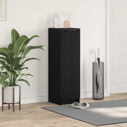 Vidaxl Shoe Cabinet Black Oak 29.5 X 35 X 101 Cm Engineered Wood - thumbnail 1