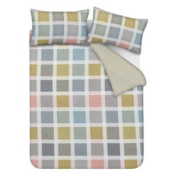 Smart Living Luxury Super Soft Reversible Crosshatch Check Duvet Cover With Pillowcase - thumbnail 7