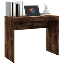 Berkfield Desk Smoked Oak 90X40X72 Cm Engineered Wood - thumbnail 4