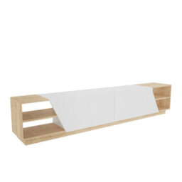 Decorotika Rhodes Tv Stand Tv Unit For Tv's Up To 106 Inch Sapphire Oak White - thumbnail 6