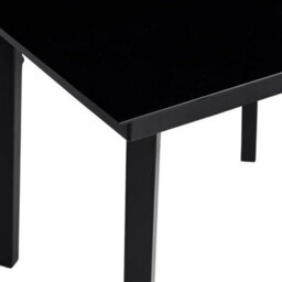 Walplus Garden Dining Table Black 80X80X74 Cm Steel And Glass - thumbnail 4