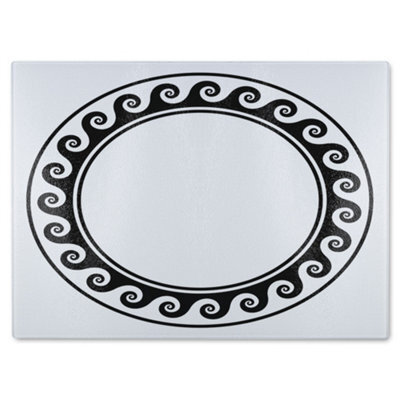 Benjamin Tate Design Decorative Egyptian Glass Chopping Boarddesigner Style - image 1
