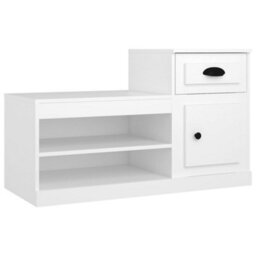 Berkfield Shoe Cabinet White 100X42X60 Cm Engineered Wood - thumbnail 2