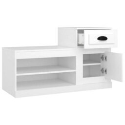Berkfield Shoe Cabinet White 100X42X60 Cm Engineered Wood - thumbnail 8