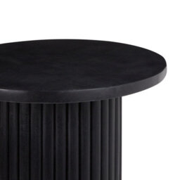 Wyld And Coco Mango Wood Coffee Table 50Cm, Natural Painted Finish, Modern Round Design - thumbnail 3