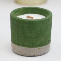 Serenityy Concrete Wooden Wick Candle 300G - Green Sea Moss & Herbs - Reusable Pot - thumbnail 4