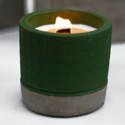 Serenityy Concrete Wooden Wick Candle 300G - Green Sea Moss & Herbs - Reusable Pot - thumbnail 7