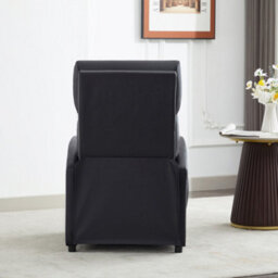 MCC Direct Recliner Pushback Adjustable Reclining Arm Chair Faux Leather Black - thumbnail 3