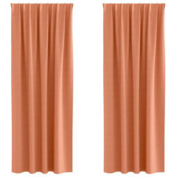 Berkfield Modern Curtains With Curtains 2 Pcs Terracotta 245 X 140 Cm Polyester
