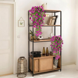 4 Pack Artificial Hanging Flowers, 77Cm Outdoor Artificial Plants Uv Resistant Faux Silk Flowers For Decoration (Purple) - thumbnail 8
