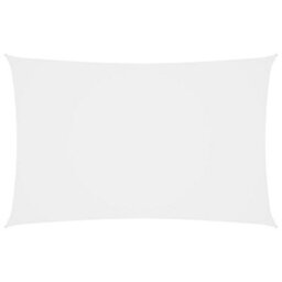 Berkfield Sunshade Sail Oxford Fabric Rectangular 4X7 M White - thumbnail 1