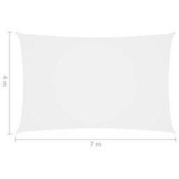 Berkfield Sunshade Sail Oxford Fabric Rectangular 4X7 M White - thumbnail 6
