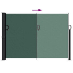 Walplus Retractable Side Awning Garden Sun Shade Canopy Gazebo For Back Door, Porch, Patio Dark Green 140X600 Cm - thumbnail 5