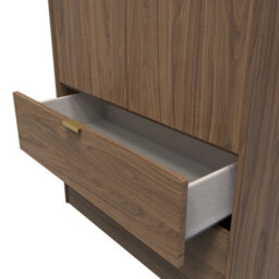 Tamworth Tall 2 Drawer Wardrobe In Carini Walnut (Ready Assembled) - thumbnail 6