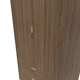 Tamworth Tall 2 Drawer Wardrobe In Carini Walnut (Ready Assembled) - thumbnail 4