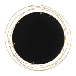 Furniturebox Saskia 90Cm Round Gold Art Deco Layed Metal Rope Hallway Bedroom Dining And Living Room Wall Mirror - thumbnail 5