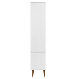 Berkfield Vitrine Cabinet Molde White 90X35X175 Cm Solid Wood Pine - thumbnail 6