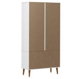 Berkfield Vitrine Cabinet Molde White 90X35X175 Cm Solid Wood Pine - thumbnail 7