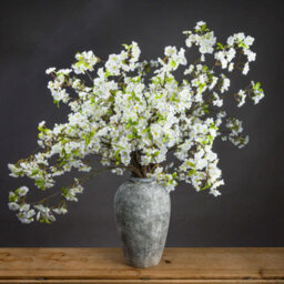 Hill Interiors Cherry Blossom Burgundy Spray Faux Plant