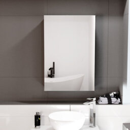Nes Home Anthracite 400mm Bathroom Mirror Cabinet With Shelf Storage - thumbnail 2