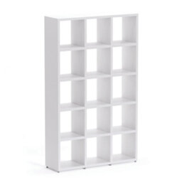 RB UK Boon 15 Cube Shelving Unit Eco-Friendly Bookcase Freestanding Heavy Duty White, Made In Austria (H)1830mm (W)1100mm (D)330mm