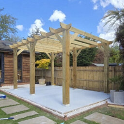 "NLC(DRIFFIELD)LIMITED Nlc Xl Wooden Pergola 5.4M X 3.0M (17'9"" X 9'10"") With Heavy Duty Tanalised Timber" - thumbnail 7