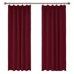 Deconovo Thermal Insulated Blackout Curtains Energy Saving Noise Reducing Blackout Curtains 42 X 95 Inch Red 2 Panels