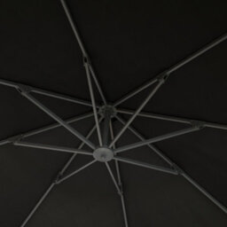 Outsunny 3(M) Garden Cantilever Parasol With Crank Aluminium Frame Black - thumbnail 9