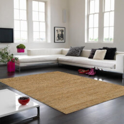 Jute Natural Plain Handmade Modern Easy To Clean Bedroom Dining Room, Living Room Rug -200Cm X 300Cm - thumbnail 1