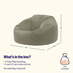 icon Adult Classic Beanbag Outdoor Waterproof Bean Bags Ready Filled - Stone - thumbnail 8
