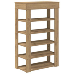 Berkfield Elegant Shoe Rack Artisan Oak 60X30X98 Cm Engineered Wood - thumbnail 6
