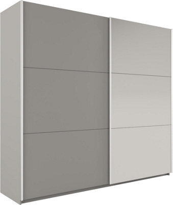 Arte Platinum Sliding Mirrored Wardrobe 225Cm - Sleek And Radiant Storage - image 1