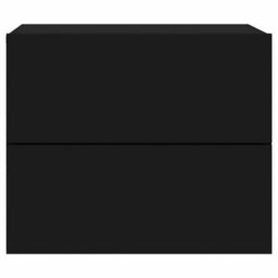 Walplus Wall-Mounted Bedside Cabinet With Led Lights Black - thumbnail 7