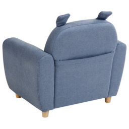Beliani Kids Armchair Hippo Maribo Fabric Blue - thumbnail 5