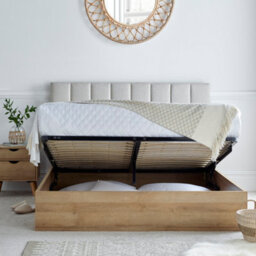 Modern Molle Wooden Ottoman Storage Bed Frame Including Headboard - Double 4Ft6 - thumbnail 2