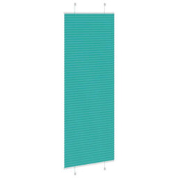 Berkfield Pleated Blind Petrol Green 70X200 Cm Fabric Width 69.4 Cm Polyester - thumbnail 4