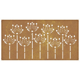 Vidaxl Garden Wall Decoration 105X55 Cm Corten Steel Flower Design - thumbnail 5