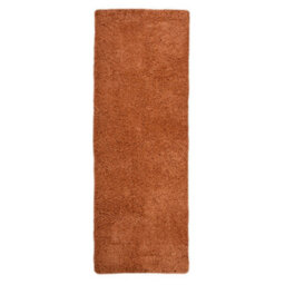 Melrose Super Soft Venus Shaggy Snuggly Plain Orange Area Rug 060/200Cm - thumbnail 2