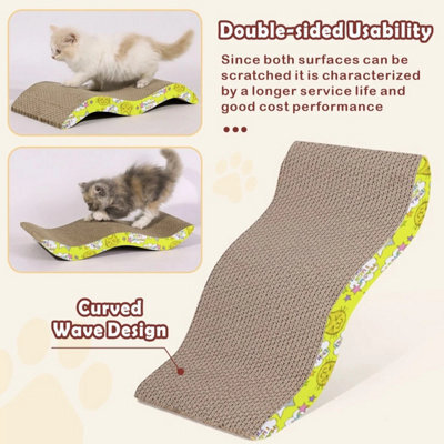 Cat Kitten Corrugated Cardboard Scratching Pad Sofa Bed Mat - image 1
